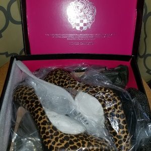 Vince Camuto Leopard suede heels
